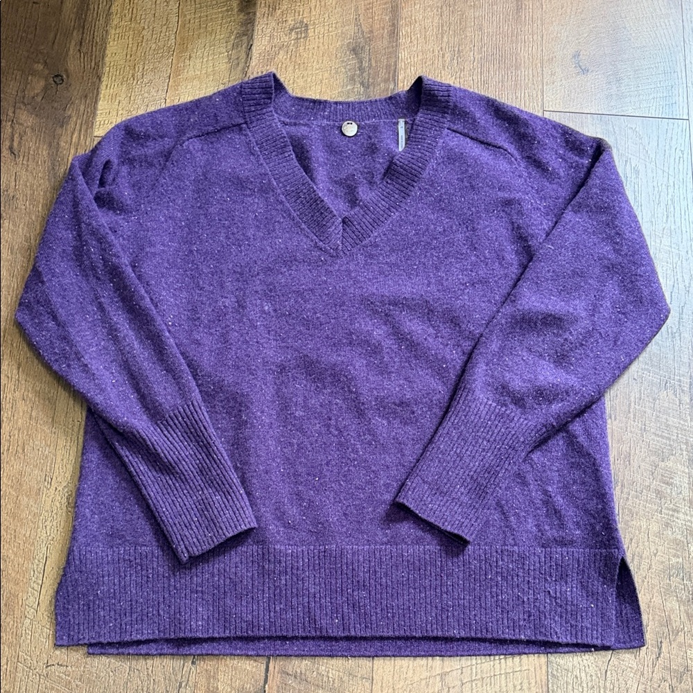Purple V-Neck Sweater